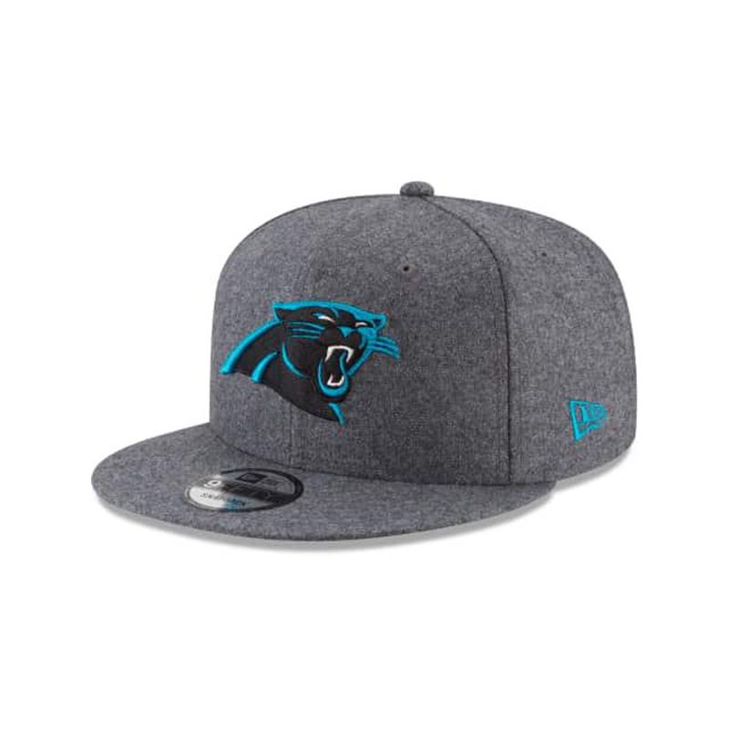 NFL Carolina Panthers Melton Wool 9Fifty Snapback (TQR4420) - Grey New Era Caps